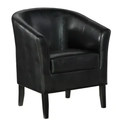 Accent Chairs-Kirkland's Home Jack Barrel Back Club Chair Black