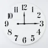 Clocks-Kirkland's Home Jake And Black Wooden Wall Clock White
