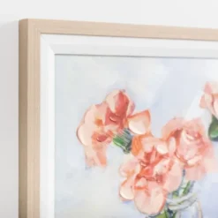 Framed Art-Kirkland's Home January Carnation Framed Art Print Pink/Orange/Gray