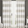 Curtains & Drapes-Kirkland's Home Jax Cotton Curtain Panel Set, 63 In. Gray
