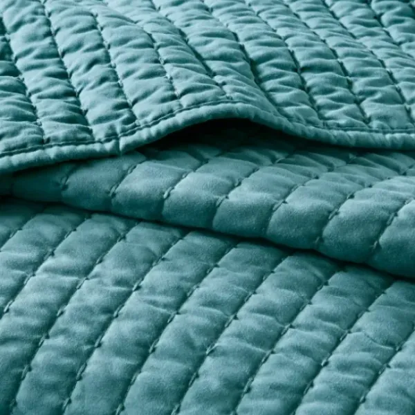 Bedspreads & Coverlets-Kirkland's Home Jaxson 3-Pc. Reversible King Coverlet Set Blue