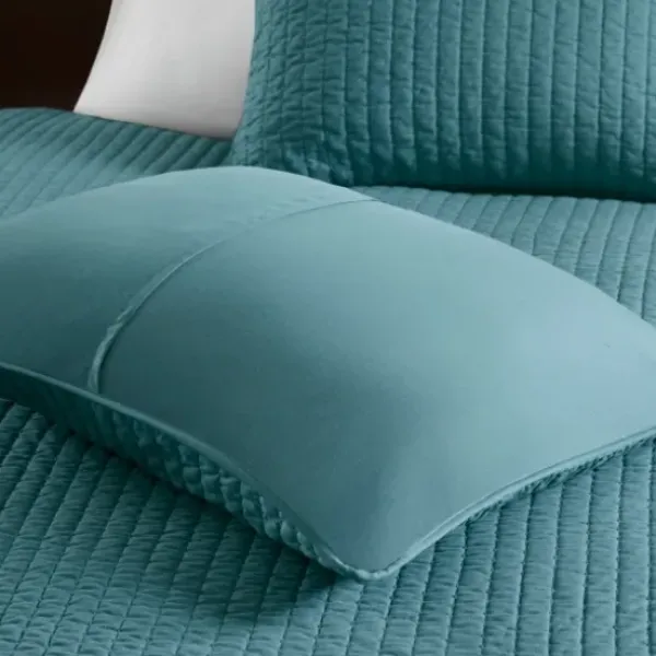 Bedspreads & Coverlets-Kirkland's Home Jaxson 3-Pc. Reversible King Coverlet Set Blue