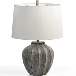Table Lamps-Kirkland's Home Jaxson Stone Gray Table Lamp White