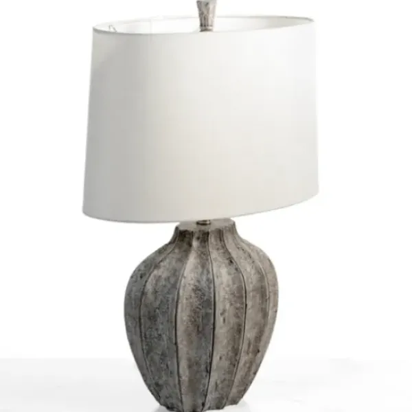 Table Lamps-Kirkland's Home Jaxson Stone Gray Table Lamp White