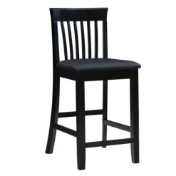 Bar Stools & Counter Height Stools-Kirkland's Home Jayden Craftsman Counter Stool Black