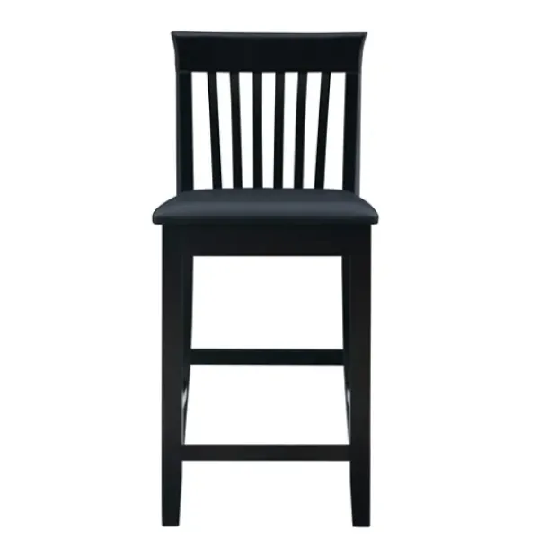 Bar Stools & Counter Height Stools-Kirkland's Home Jayden Craftsman Counter Stool Black