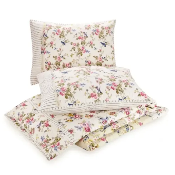 Quilts-Kirkland's Home Jessica Simpson Pink Phillipa King Quilt Set White/Pink