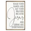 Wall Quotes & Signs-Kirkland's Home Jesus And Germs Are Everywhere Wall Plaque Black/White