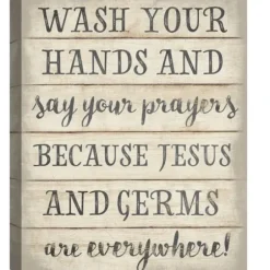 Wall Quotes & Signs-Kirkland's Home Jesus And Germs Canvas Art Print Tan