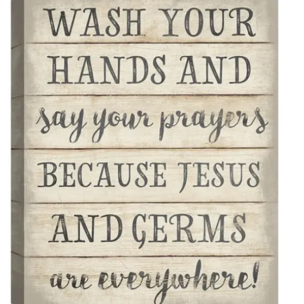 Wall Quotes & Signs-Kirkland's Home Jesus And Germs Canvas Art Print Tan