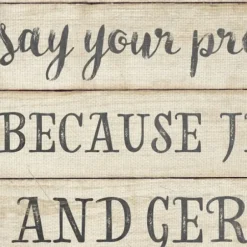 Wall Quotes & Signs-Kirkland's Home Jesus And Germs Canvas Art Print Tan