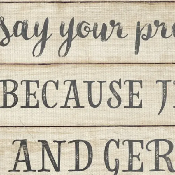 Wall Quotes & Signs-Kirkland's Home Jesus And Germs Canvas Art Print Tan