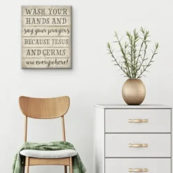 Wall Quotes & Signs-Kirkland's Home Jesus And Germs Canvas Art Print Tan
