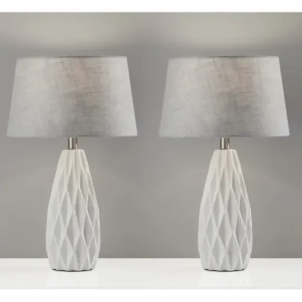 Table Lamps-Kirkland's Home Joan Table Lamps, Set Of 2 Gray