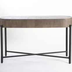 Console Tables-Kirkland's Home Jodi Mango Wood Console Table Gray/Black