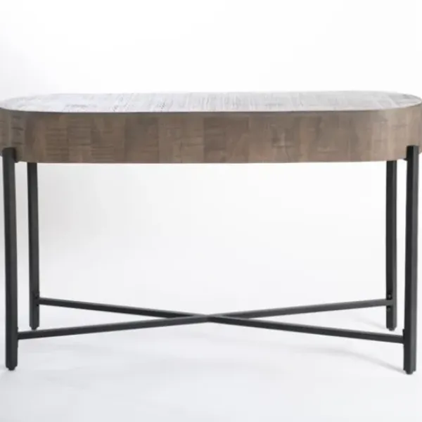 Console Tables-Kirkland's Home Jodi Mango Wood Console Table Gray/Black