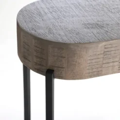 Console Tables-Kirkland's Home Jodi Mango Wood Console Table Gray/Black
