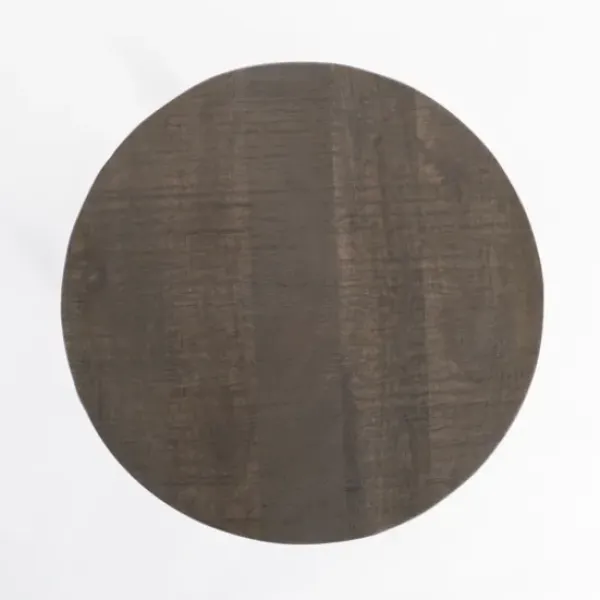 Accent & End Tables-Kirkland's Home Jodi Mango Wood Side Table Gray/Black