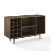 Cabinets & Sideboards-Kirkland's Home Josette Wood Open Wine Cabinet Brown