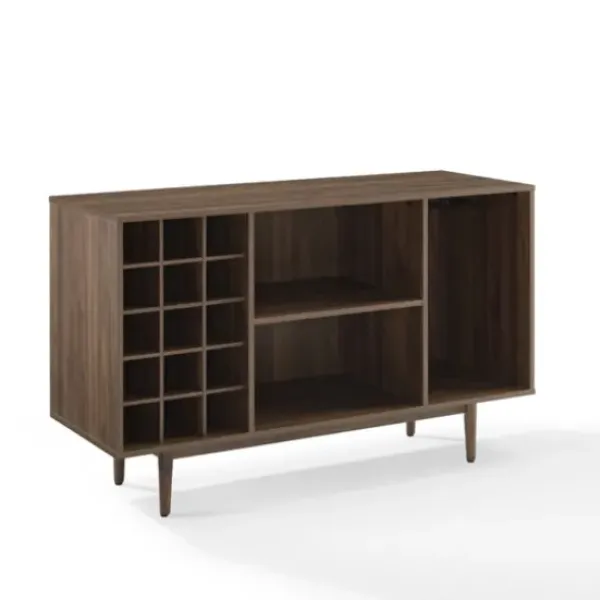Cabinets & Sideboards-Kirkland's Home Josette Wood Open Wine Cabinet Brown