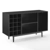 Cabinets & Sideboards-Kirkland's Home Josette Wood Open Wine Cabinet Black
