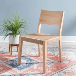 Dining Chairs-Kirkland's Home Judith Natural Woven Rope Dining Chairs, Set Of 2 Tan