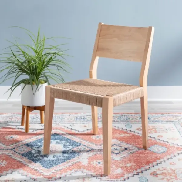 Dining Chairs-Kirkland's Home Judith Natural Woven Rope Dining Chairs, Set Of 2 Tan
