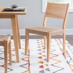 Dining Chairs-Kirkland's Home Judith Natural Woven Rope Dining Chairs, Set Of 2 Tan