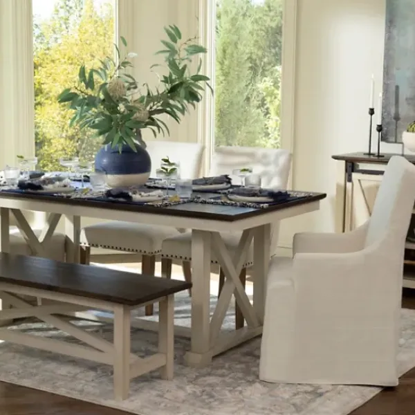 Dining Chairs-Kirkland's Home Julia Cream Upholstered Dining Chair Ivory