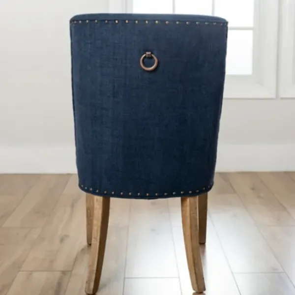 Dining Chairs-Kirkland's Home Julia Navy Upholstered Dining Chair Blue