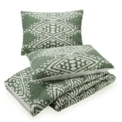 Quilts-Kirkland's Home Justina Blakeney Aisha Queen Quilt Set Green