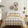 Quilts-Kirkland's Home Justina Blakeney Beaded 3-Pc. Full/Queen Quilt Set Ivory/Black/Yellow