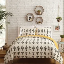 Quilts-Kirkland's Home Justina Blakeney Beaded 3-Pc. King Quilt Set Ivory/Gray/Yellow