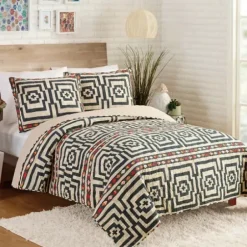 Quilts-Kirkland's Home Justina Blakeney Black Hypnotic King Quilt Set Black/White