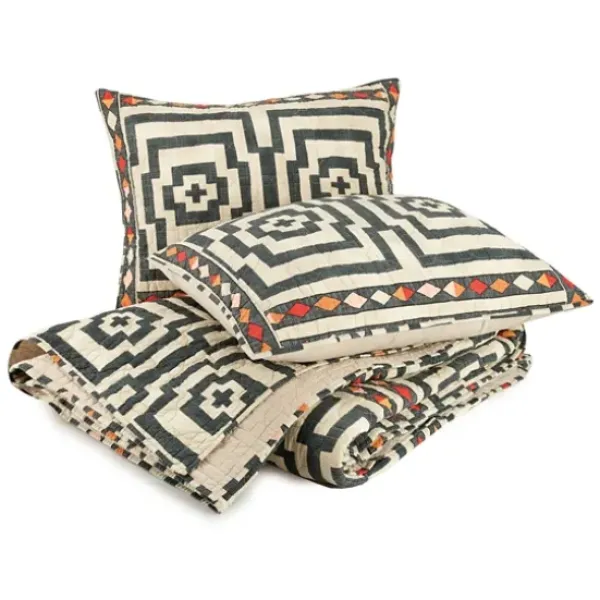 Quilts-Kirkland's Home Justina Blakeney Black Hypnotic King Quilt Set Black/White