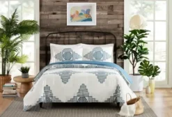 Duvets-Kirkland's Home Justina Blakeney Blue All Dance Queen Duvet Set Blue/White
