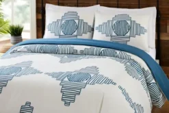 Duvets-Kirkland's Home Justina Blakeney Blue All Dance Queen Duvet Set Blue/White