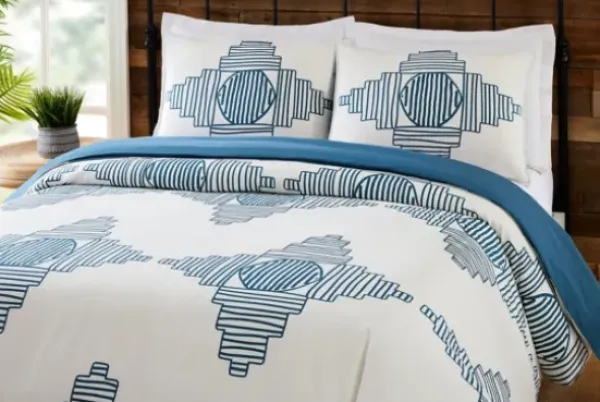 Duvets-Kirkland's Home Justina Blakeney Blue All Dance Queen Duvet Set Blue/White