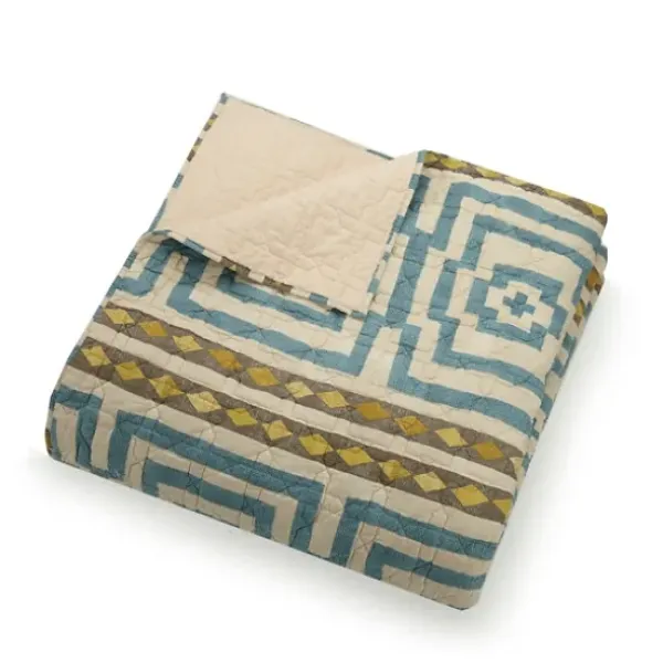 Quilts-Kirkland's Home Justina Blakeney Blue Hypnotic King Quilt Set Blue/White