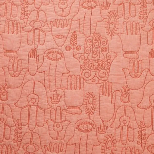 Quilts-Kirkland's Home Justina Blakeney Blush Hamsa Queen Quilt Set Pink