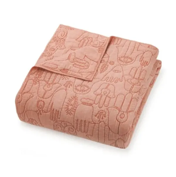 Quilts-Kirkland's Home Justina Blakeney Blush Hamsa King Quilt Set Pink