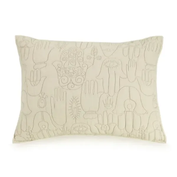 Quilts-Kirkland's Home Justina Blakeney Natural Hamsa King Quilt Set Tan
