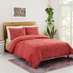 Duvets-Kirkland's Home Justina Blakeney Nature 3-Pc. King Duvet Set Red