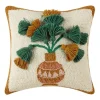 Pillows-Kirkland's Home Justina Blakeney Papyrus Wool Pillow Brown/White/Green
