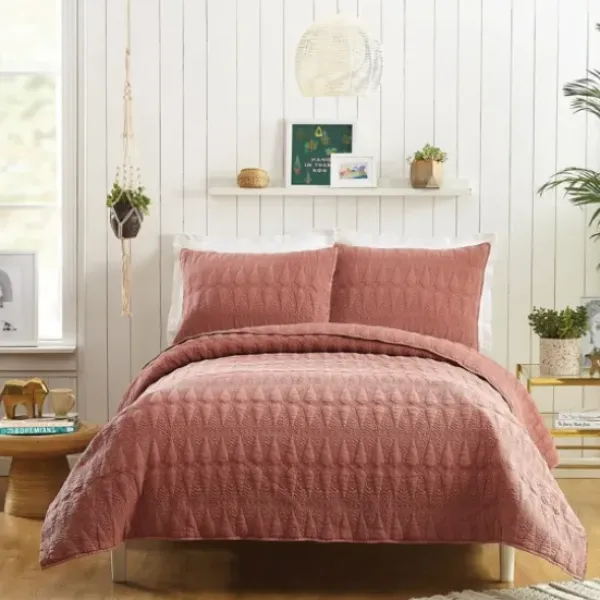 Quilts-Kirkland's Home Justina Blakeney 3-Pc. Full/Queen Quilt Set Red