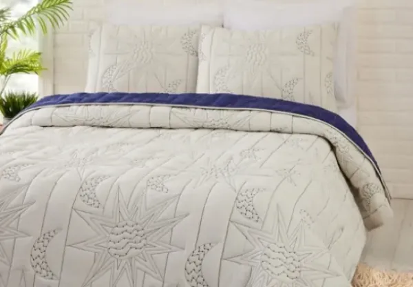 Quilts-Kirkland's Home Justina Blakeney Sun & Moon Twin Quilt Set Ivory/Blue