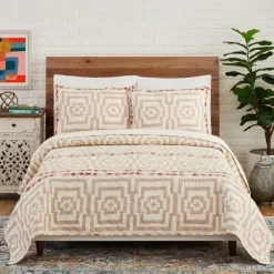 Quilts-Kirkland's Home Justina Blakeney Yellow Hypnotic King Quilt Set Yellow/White