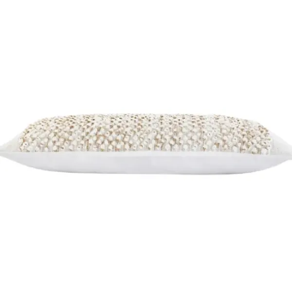 Pillows-Kirkland's Home Jute Hand Knotted Lumbar Pillow White
