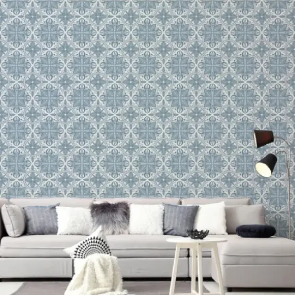 Wall Murals & Wall Decals-Kirkland's Home Kaleidoscope Peel And Stick Wall Mural Blue