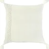 Pillows-Kirkland's Home Kantha Stitch Recycled Throw Pillow Ivory